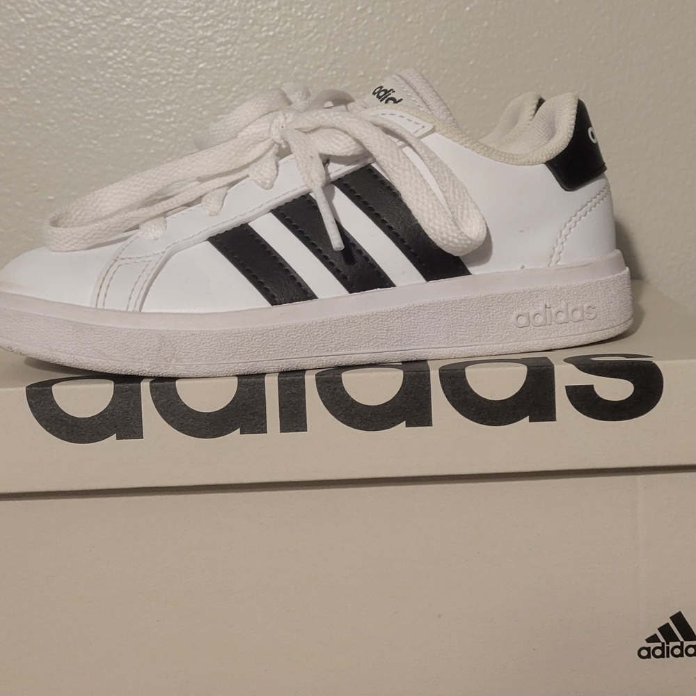 Adidas Classic White and Black Sneakers